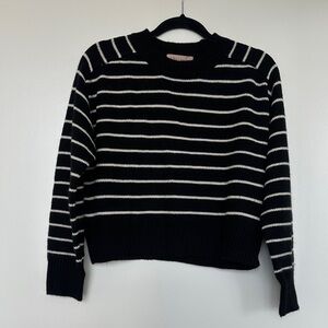 Philosophy Black and White Striped Sweater